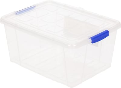 Plasticforte Opslagbakken met deksel - 16 liter - 40 x 30 x 21 cm - Organizers - transparant - kunststof