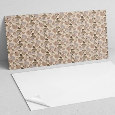 Coloray Wandpanelen Zelfklevend - Abstract geometrisch patroon PVC Wandpaneel - 100 cm x 50 cm - Beige Wandbekleding Zelfklevend - 1 stuk - Texturen Wandpanelen Zelfklevend - Wandpaneel Keuken - Wandpanelen Badkamer