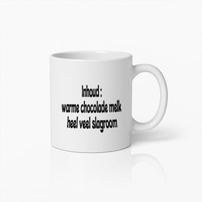 Mok Voor Warme Chocolademelk met Veel Slagroom – Grappige en Gezellige Koffiemok