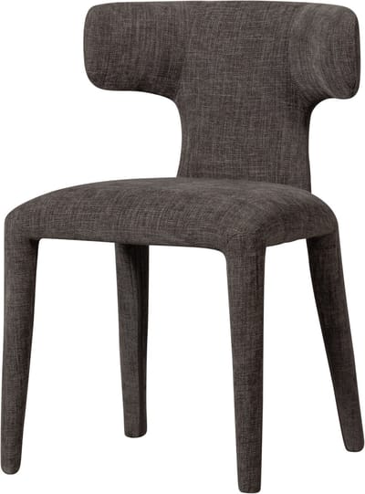 WOOOD Permit Eetkamerstoel - Geweven Stof - Espresso/Bruin - 78x52x53 cm