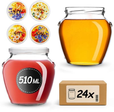 KADAX Inmaakpotten 510 ml fi82 Gele Bij 24 stuks