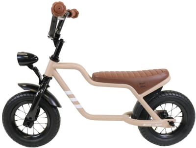 Bandits & Angels Loopfiets Fatbike Sand vanaf 2 Jaar voor Jongens en Meisjes - Unieke Loopfiets - Metaal - Beige Loop Fiets - Met Werkende Koplamp