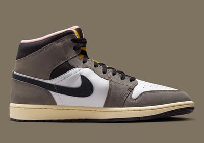 Air Jordan 1 Mid Cave Stone Heren Sneakers Grijs Wit Oliegrijs HQ2011-100 45