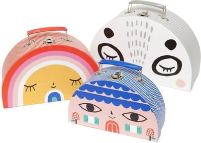 Petit Monkey koffers (set van 3) half moon Panda