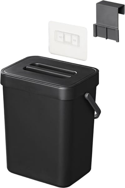 ProPlus Compacte afvalbak met deksel - 5 liter - zwart - ideaal voor caravan en camper