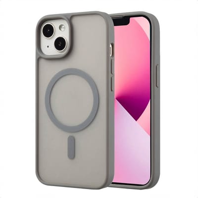 imoshion Hoesje - Geschikt voor iPhone 14 / 13 - Color Guard Backcover geschikt voor MagSafe - Grijs