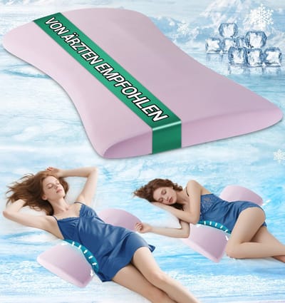 Dailygoods- Lendenkussen Ergonomische Ondersteuning - Memory Foam - Ondersteuning Onderug - Koelende Hoes - Afneembaar - Comfortabel voor Slapen - Rugkussen