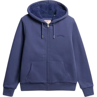 Superdry - Hoodie met Borgvoering en Rits - Dames - Hoodies