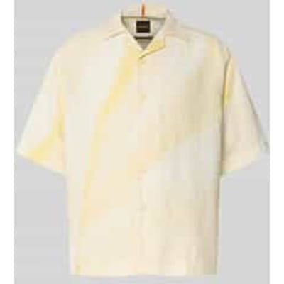 Relaxed fit overhemd van een mix van lyocell en linnen, model 'LAPISY'
