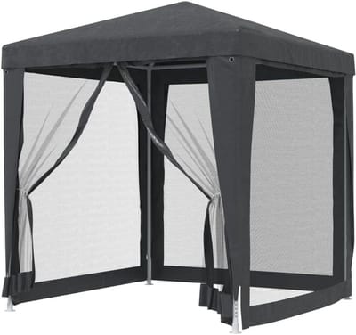 Robuuste Feesttent - Partytent - Tuinfeesten organiseren - Waterdicht HDPE dak - 200x200x240 cm - Antraciet