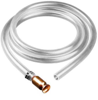 Hevelslangpomp - schudpomp - 200 cm lange handpomp voor water - met klem - anti-terugstroomontwerp - kop van zuiver koper - vloeistofpompslang - vloeistofpompslang geschikt voor het vullen van benzine, water, aquarium - transparant