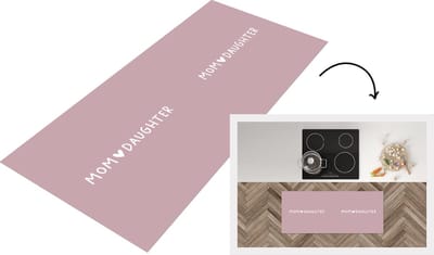 Keukenloper - Loper keuken - Cadeau - Moeder - Dochter - Roze - Mom - Daughter - Spreuken - Quotes - 120x50 cm - Keukenloper vinyl