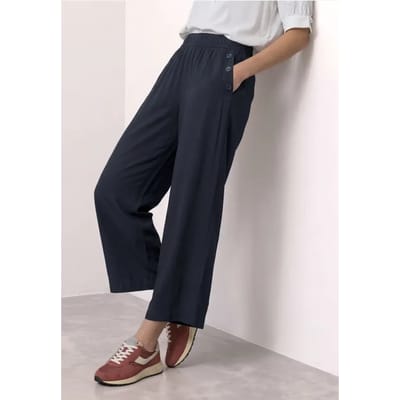 Broek met High Waist en Wide Leg pijpen in een Loose Fit pasvorm
