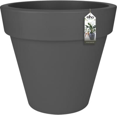 Elho pure round 80 - Grote Bloempot voor Binnen & Buiten - Gemaakt van Gereycled Plastic - Ø 77.0 x H 70.0 cm - Antraciet