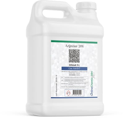 Online chemicalien – Azijnzuur – 20% – 5 L – Algenverwijderaar – Voor Groene Aanslag – Allesreiniger