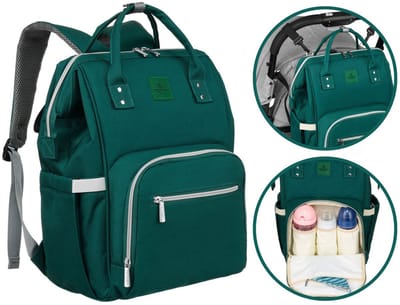 Peterson Serie - Multifunctionele Rugzak voor Moeders - Groen - 14 Vakken - USB Poort