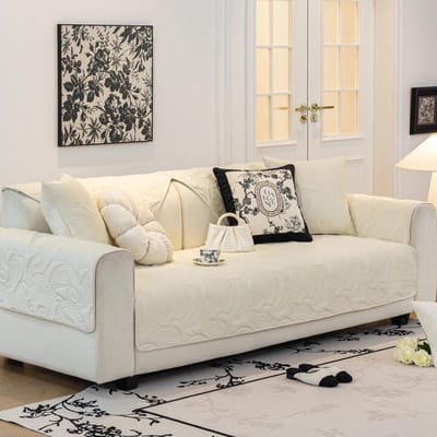 Nieuw Bankkussen Herfst en Winter Verdikt Warm Kristalfluweel Geborduurd Bankkussenhoes Modern Eenvoudig Antislip Bankhanddoek 70*70cm