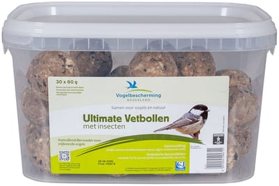 Ultimate vetbollen met insecten - 30 stuks in emmer