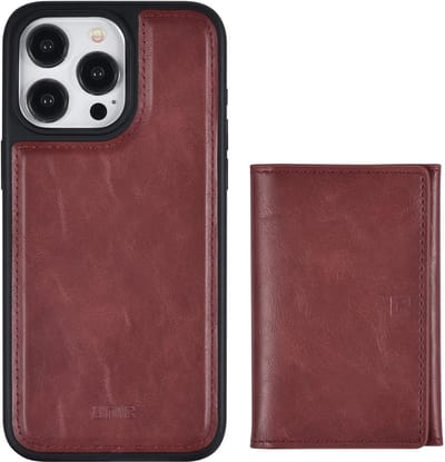 UNIQ Accessory Back Cover - Rood - Samsung iPhone 15 Pro Max - Met afneembare pasjeshouder