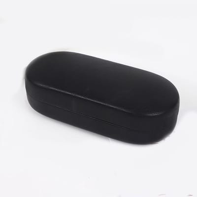 Brillenkoker - Brillen Hoes - Draagbare - Leren - Handige opberger - Cadeau voor mannen en vrouwen - Onderweg - Vakantie - Stevige koker - Brillendoos dames heren - 17×7×5.3cm - Zwart