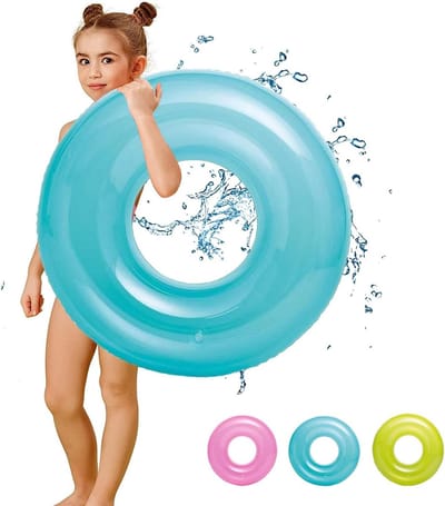 Zwemring voor Kinderen en Volwassenen - 76cm Opblaasbare Zwemring, Zwemaccessoire en Zwembaddecoratie voor Feesten en Strandactiviteiten