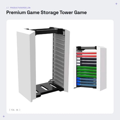 Dailygoods- Game Disc Houder Hoogwaardig ABS - Opbergplank - Game Storage Tower - PS5 Compatibel - Stapelbaar - Duurzaam in gebruik - Game Opslag
