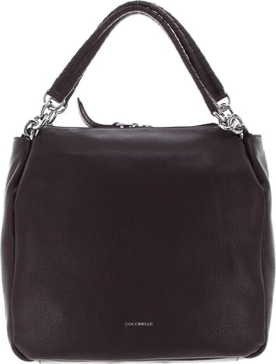 COCCINELLE Leren Schoudertas Maelody Handbag Darkbrown Donkerbruin