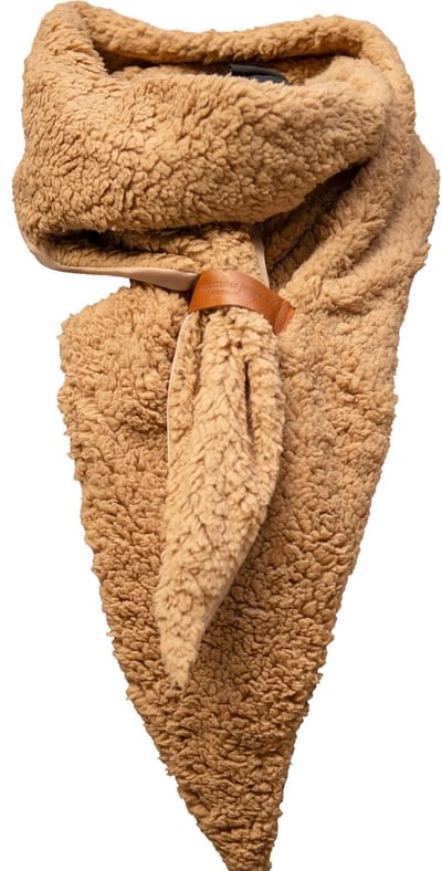 Sammy scarf- Accessories Junkie Amsterdam- Dames sjaal- Herfst winter- Fluffy- Teddy- Camel
