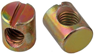 Set van 10 M8x17mm Ton Nuts - Slotted Moeren voor Meubels, Bedden en Stoelen