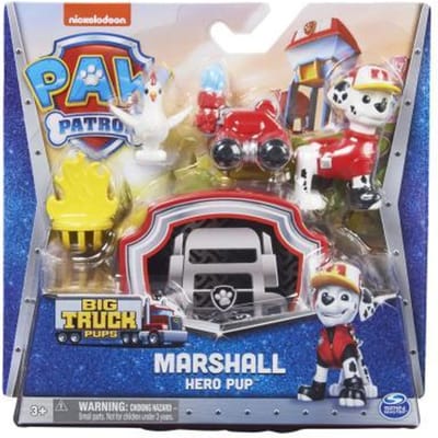 PAW Patrol Big Truck Pups - Marshall-actiefiguur met reddingsdrone - Speelfigurenset