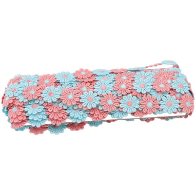 Madeliefjes Bloem Kantrand 15 Yards Exquise Mooie Kantstof voor DIY Ambachten Cadeauverpakking poederblauwe kleur