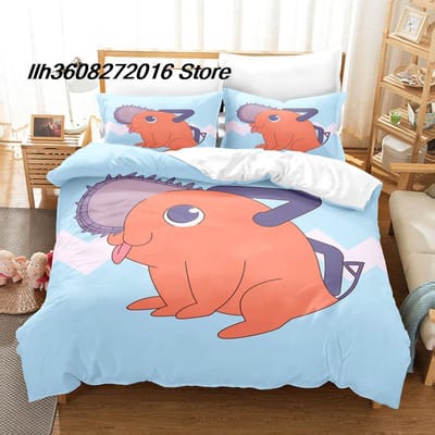 Chainsaw Man Pochita Beddengoed Collectie Enkel Twin Volledig Queen King Size Bed Collectie Volwassen Kind Slaapkamer Dekbedovertrek Collecties Anime Met Beddengoed US Twin 173x218cm