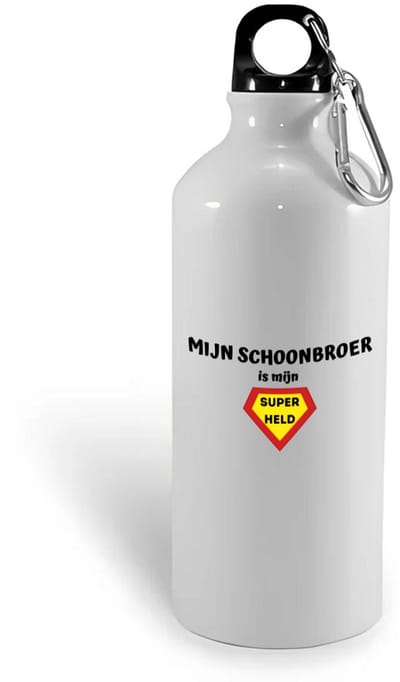 Hacebo® - mijn schoonbroer is mijn superheld waterfles - Broer - super schoonbroer - verjaardag - cadeautje voor broer - broer artikelen - kado - geschenk - water fles - 400ML