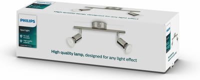 Philips Limbali opbouwspot - 2-lichts - nikkel