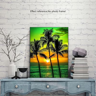 Diamond Mozaïek Landschap 5D DIY Diamant Schilderij Volledige Ronde Boom Foto Van Strass 20X30CM black