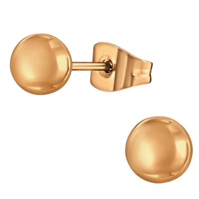 Aramat Jewels | Oorbellen | Bolletjes oorbellen – rosékleur – 7mm | | | |7mm | Staal | Kinderen, Volwassenen | Verkleurd niet