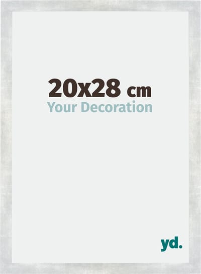 Your Decoration - Fotolijst 20x28 cm - MDF - Zilver Glanzend Vintage - Mura