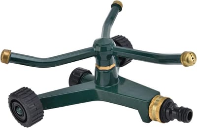 Dailygoods- Sprinkler 360 graden draaibaar - Gazonsproeier - Roestvrij staal - G3/4 aansluiting - 10 m irrigatie - Lichtgewicht 572 g