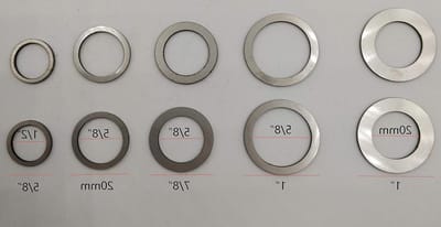 Zaagblad Adapter Ringen - Zaagblad Bussen - Zaagblad Conversie - 10 Stuks Set - 1"-20mm 5/8" - Zilver