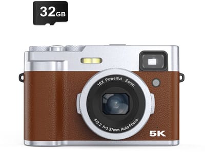 5K digitale camera met camera's aan de voorzijde/achterzijde/zoeker/autofocus/anti-shake