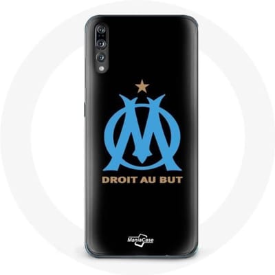 Hoesje - Olympique de Marseille - Huawei P20 - Zwart - Hard - Bescherming zwart