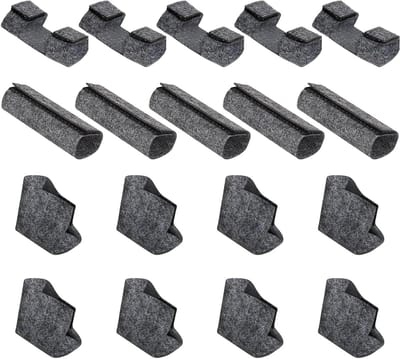 Stoelpootdoppen - Viltglijders Meubelpoten - Vloeren Beschermen - Antislip en Stabiel - 19L x 15B x 15D cm - A