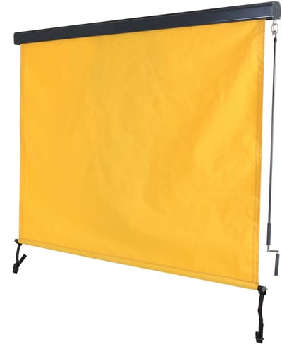 Verticaal zonnescherm MCW-F42, verticaal zonnescherm privacy scherm buiten rolgordijn, UV-bescherming 50 stof ~ 250x180cm, geel