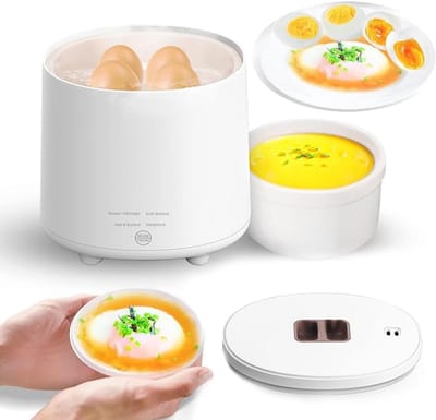 Elektrische eierkoker - Eierkoker apparaat - Eieren koken - Automatische uitschakeling - Voor 4 eieren - Wit