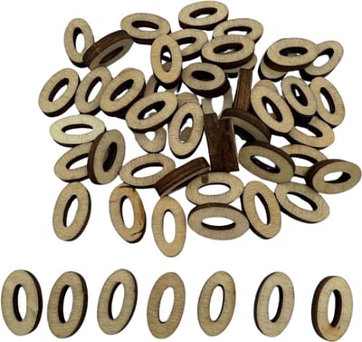 50x Cijfer 0 van hout - 1,5CM - Cijfers nul perfect voor decoreren, scrapbooking, hobby, DIY