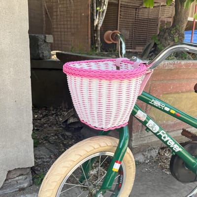 Kids Multicolour Handlebar Basket Kids Bicycle Basket Bicycle Basket Kids Bicycle Decoration for Toddlers Kids Nanny Streamer