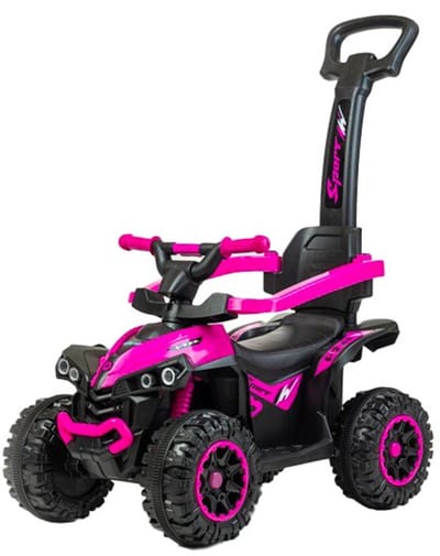 Baby Mix Mega loopauto met stuurstang roze - Kinderloopwagen