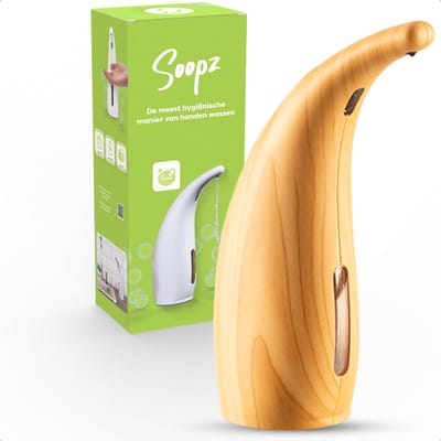 Soopz Automatische Zeepdispenser – Eiken Hout – Oak Wood Classic – Zeeppompje met Bewegingssensor – Handzeep