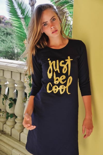 La V sweatjurk Pippa donker blauwe  146
