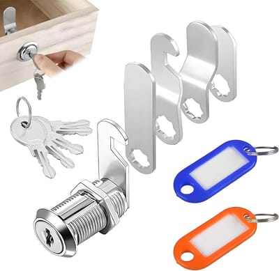 Brievenbusslot met Sleutels - Zilver - 16 mm - Zinklegering - Voor Kastdeuren en Opslagruimtes
